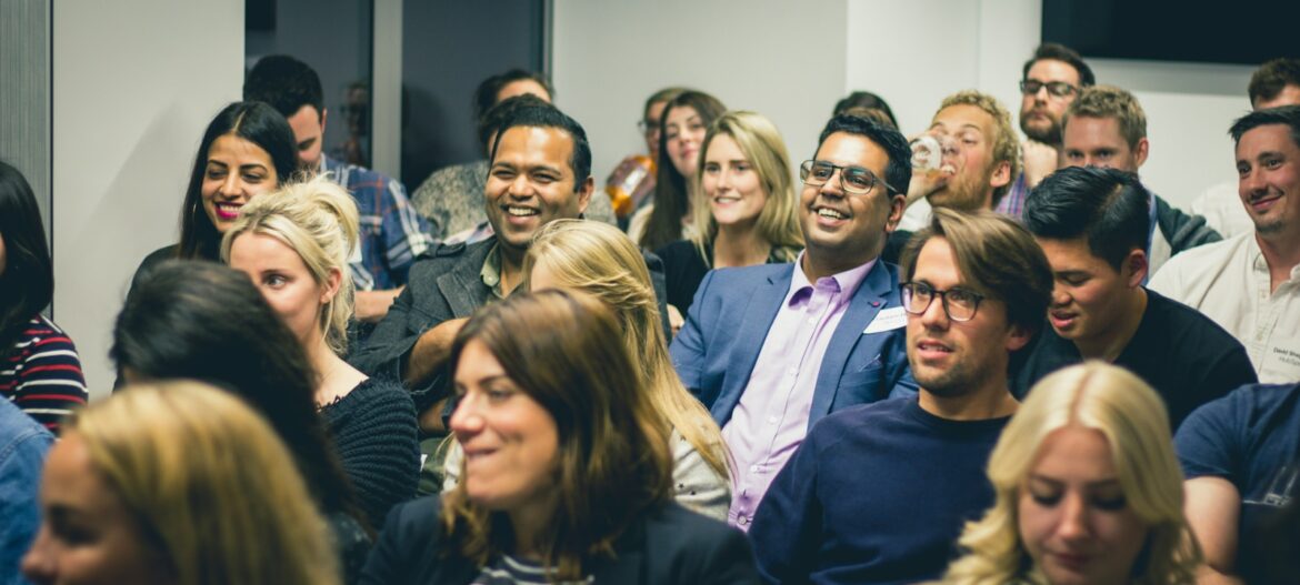 group of people taking photo